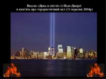 Вид на «Дань в світлі» із Нью-Джерсі в пам'ять про терористичний акт (11 вере...