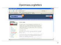 Openmass.org/letters 2