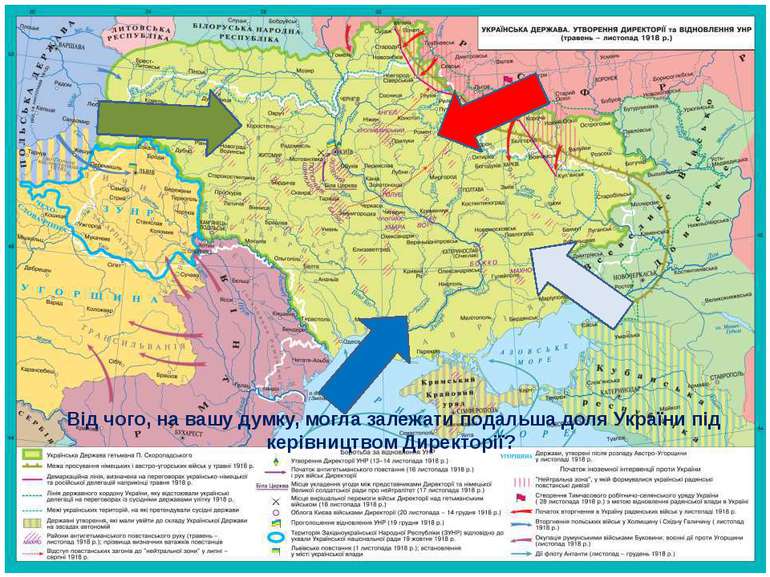 Від чого, на вашу думку, могла залежати подальша доля України під керівництво...
