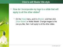 www.themegallery.com Company Logo Click to edit Master title style How do I i...