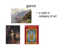 genre a style or category of art