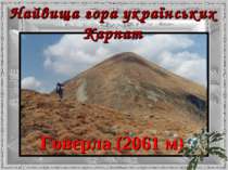 Найвища гора українських Карпат Говерла (2061 м)