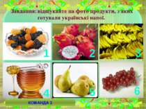Завдання: відшукайте на фото продукти, з яких готували українські напої. 1 2 ...