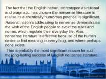 The fact that the English nation, stereotyped as rational and pragmatic, has ...