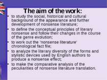 The aim of the work: to study the social, historical and cultural background ...