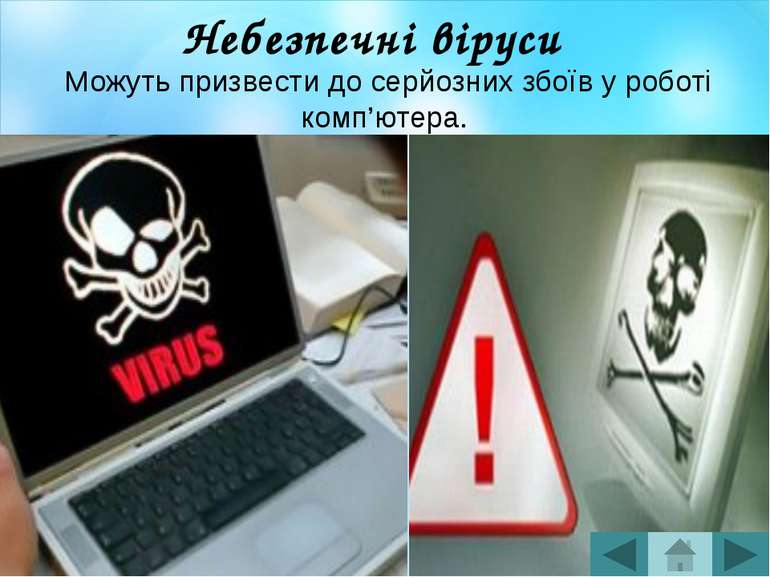 Резидентний вірус У разі інфікування комп'ютер залишає в оперативній пам'яті ...