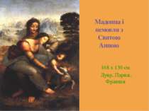 Мадонна і немовля з Святою Анною 168 x 130 см Лувр, Париж, Франція