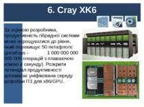 6. Cray XK6 За оцінкою розробника, продуктивність гібридної системи може наро...