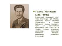 Павло Постишев (1887–1939) Радянський державний діяч, член Політбюро ЦК КП(б)...