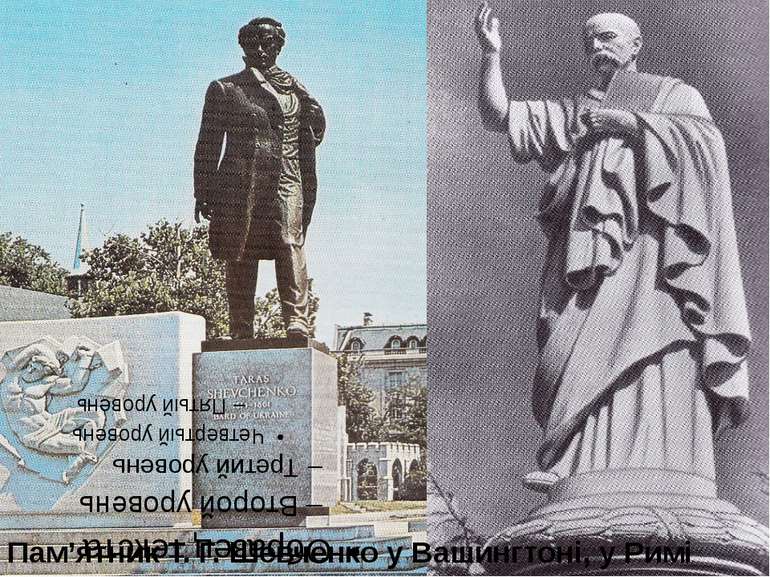 Пам’ятник Т. Г. Шевченко у Вашингтоні, у Римі