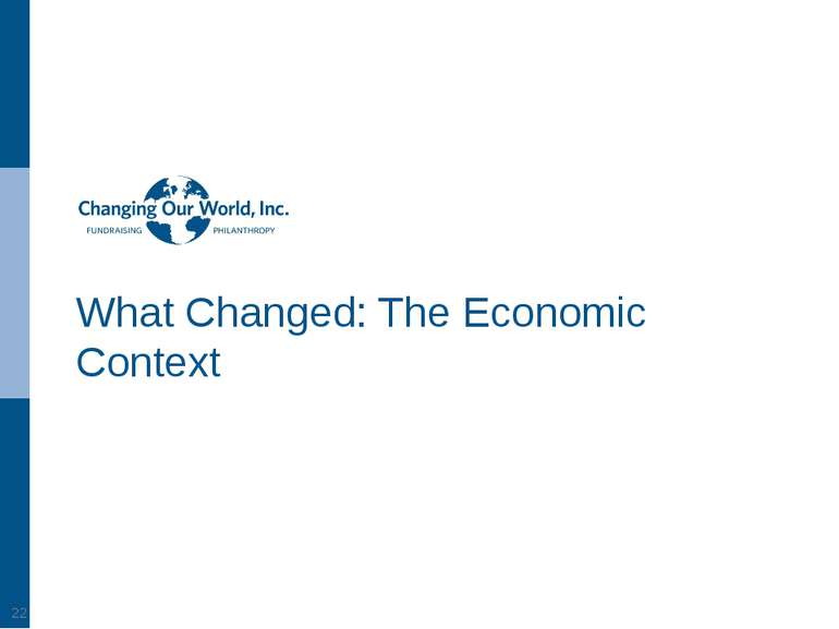 What Changed: The Economic Context *