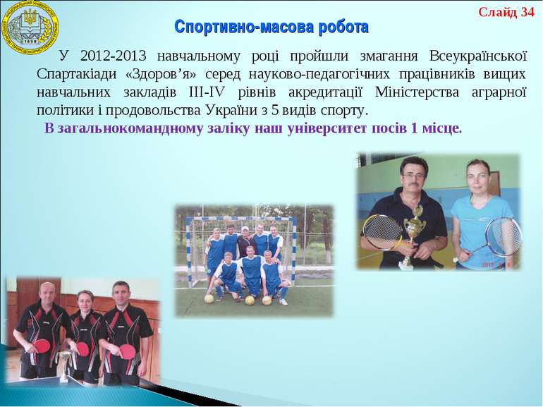 Спортивно-масова робота У 2012-2013 навчальному році пройшли змагання Всеукра...