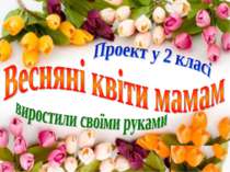 Проект "Весняні квіти мамам до 8 Березня"