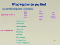 What weather do you like? My favourite weather is Calm Windy Foggy Clear I li...