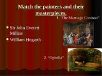 Match the painters and their masterpieces. Sir John Everett Millais William H...