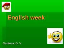 English week Danilova. G. V.