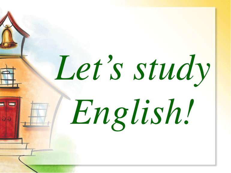 Let’s study English!