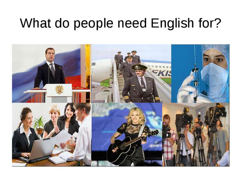 What do people need English for?