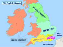 Old English dialects KENTISH WEST SAXONS