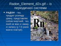 Radon_Element_d2x.gif – із періодичної системи РАДОН - газ, продукт розпаду у...
