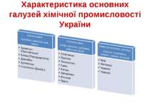 Характеристика основних галузей хімічної промисловості України