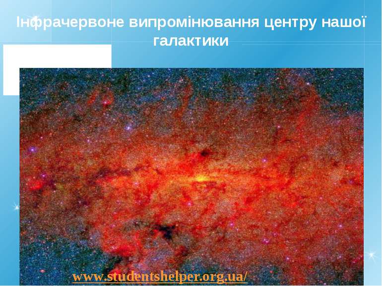 Інфрачервоне випромінювання центру нашої галактики www.studentshelper.org.ua/