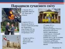 Парадокси сучасного світу Пилипчук К. 11 березня 2011 р. – радіаційна аварія ...