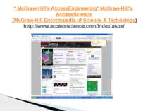 * McGraw-Hill's AccessEngineering * McGraw-Hill's AccessScience (McGraw-Hill ...