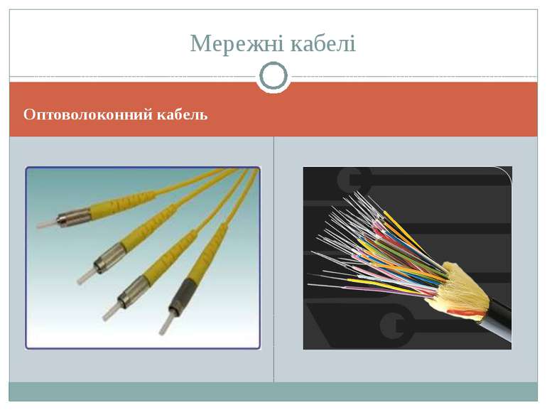 Оптоволоконний кабель Мережні кабелі