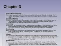 Chapter 3 Socio-cultural background The English language has been an importan...