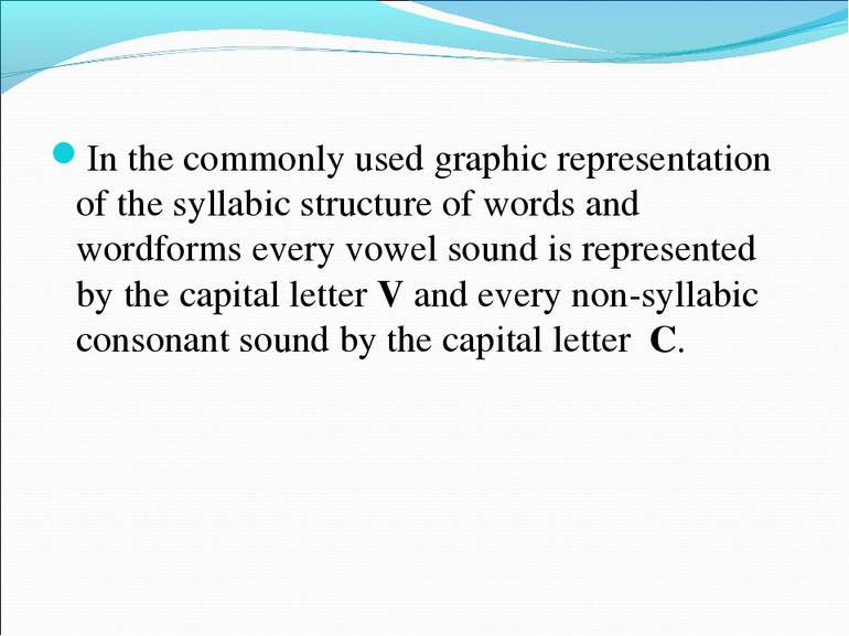 In the commonly used graphic representation of the syllabic structure of word...