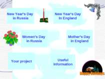 New Year’s Day in Russia New Year’s Day In England Women’s Day in Russia Moth...