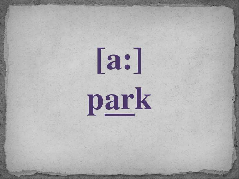 [a:] park