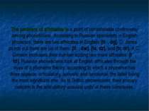 The problem of affricates is a point of considerable controversy among phonet...