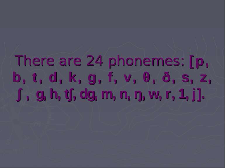 The System Of The English Phonemes Prezentaciya Z Anglijskoyi Movi