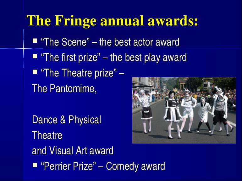 The Fringe annual awards: “The Scene” – the best actor award “The first prize...