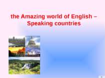 the Amazing world of English – Speaking countries
