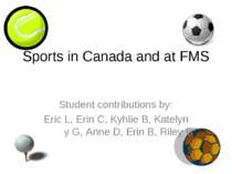Sports in Canada and at FMS