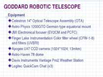GODDARD ROBOTIC TELESCOPE Equipment Celestron 14" Optical Telescope Assembly ...