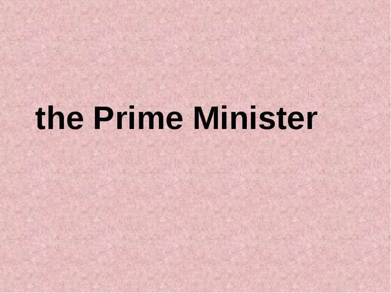 the Prime Minister