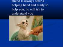 friend is always offer a helping hand and ready to help you, he will try to u...