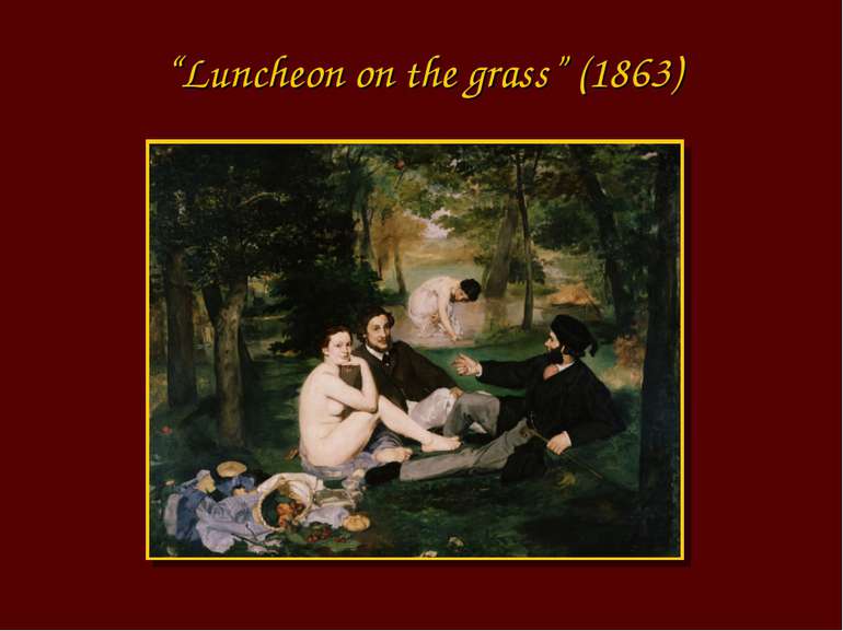 “Luncheon on the grass” (1863)