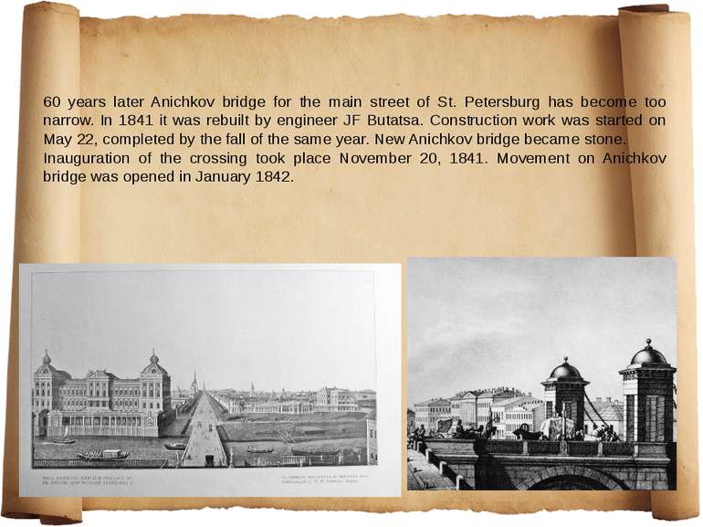 60 years later Anichkov bridge for the main street of St. Petersburg has beco...