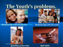 The Youth’s problems. Relationship with the parents Spending of free time Rel...