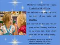 Thanks for visiting my site – www. TAYLOR-WARREN.com and welcome to my blog. ...