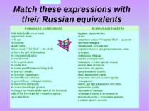 Match these expressions with their Russian equivalents superstitions; WORDS A...