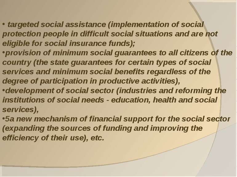 targeted social assistance (implementation of social protection people in dif...