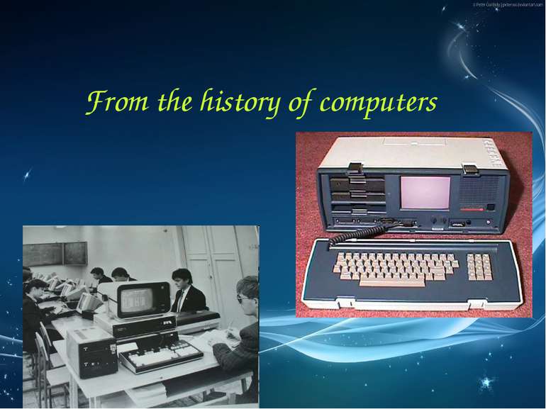 From the history of computers