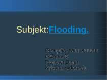 Subjekt:Flooding. Complied with student 8 Class B Fionova Daria Kristina Sido...