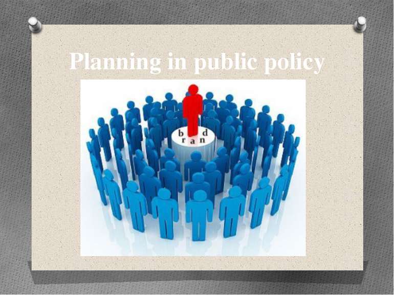 Planning in public policy